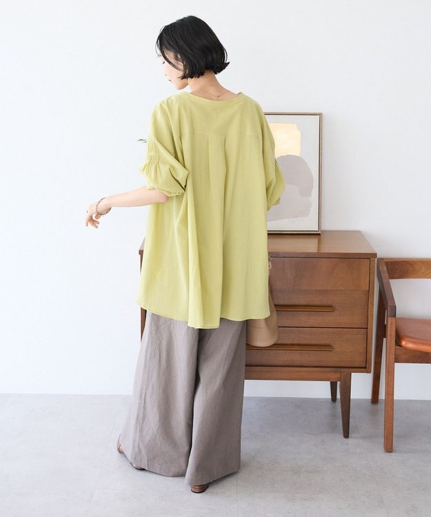 CRAFT STANDARD BOUTIQUE ジョーゼットスキッパーシャツ Yellow