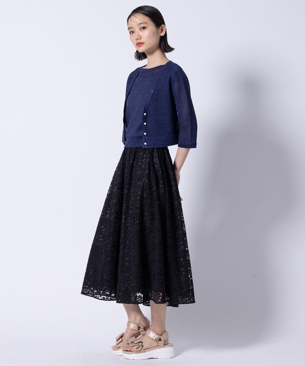 TOCCA SUMMER STARS CARDIGAN カーディガン ネイビー系