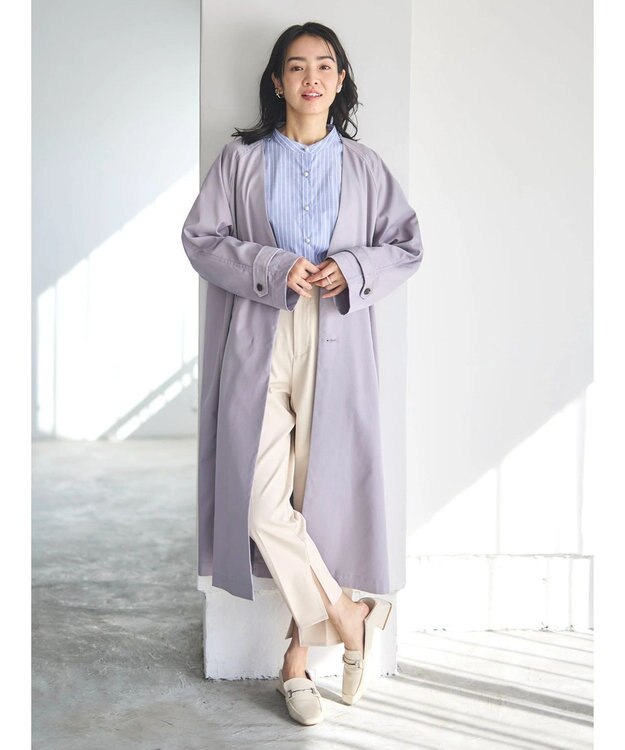 Green Parks 花粉防止　着流しコート Purple