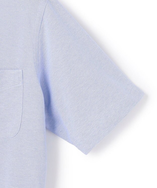 J.PRESS MEN 【吸水速乾 / 抗菌防臭 / 遮熱 / 防シワ】【J.PRESS OXFORD JERSEY】カノコインレイ半袖 シャツ / B.D. サックスブルー系