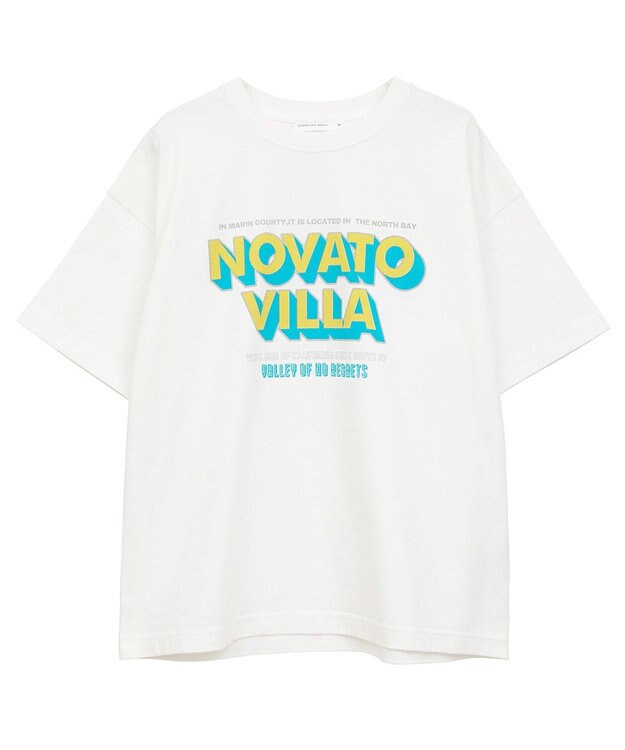 AMERICAN HOLIC 配色ロゴプリントTシャツ Off White