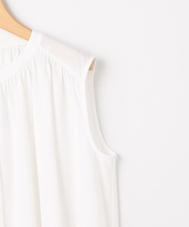 組曲 【先行予約・WEB限定】トリコットジャージー ギャザー カットソー ホワイト系