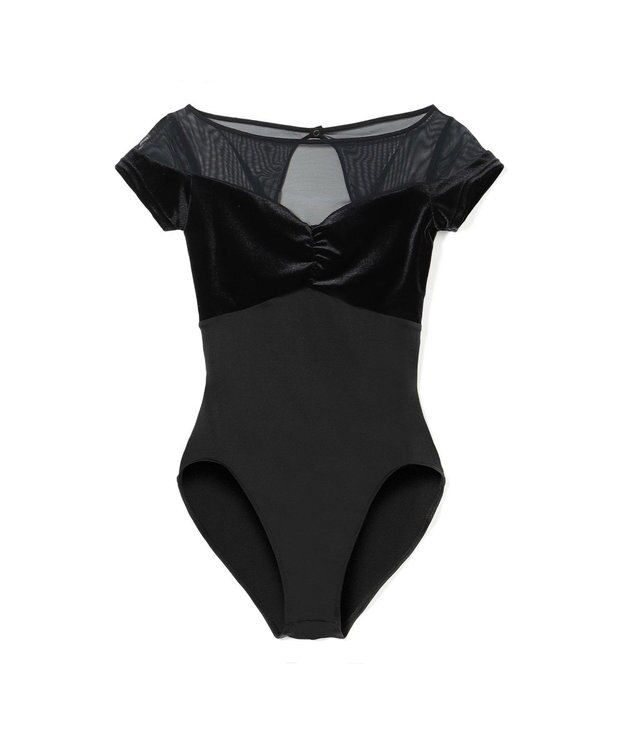 Chacott ハーフスリーブレオタード ブラック