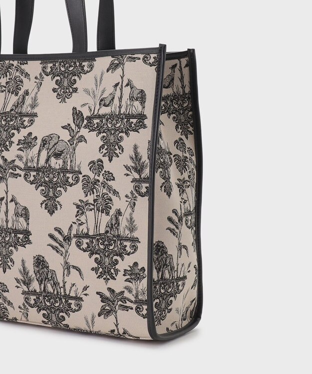 GRACE CONTINENTAL アニマルジャガードトートバッグ ベージュ