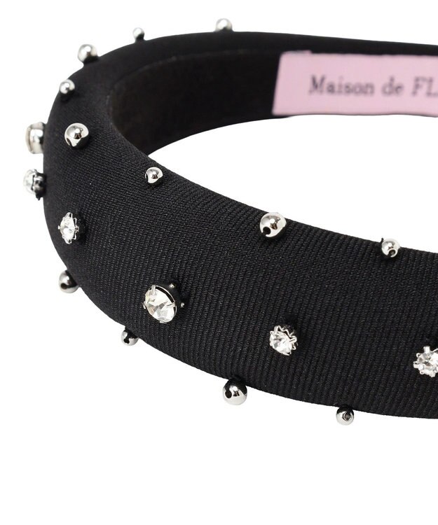 Maison de FLEUR ビジューカチューシャ Black