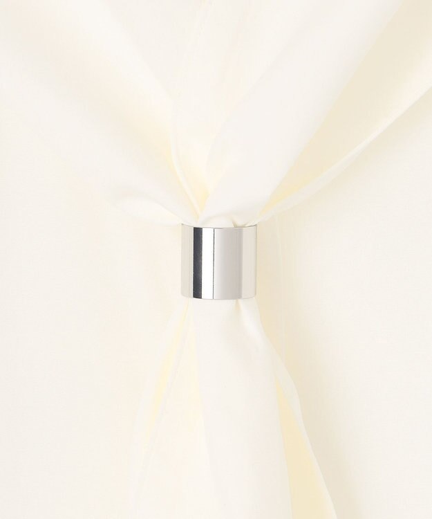 ICB 【接触冷感・UVケア・洗える】 レーヨンコンパクトローン ボウタイシャツ オフホワイト系