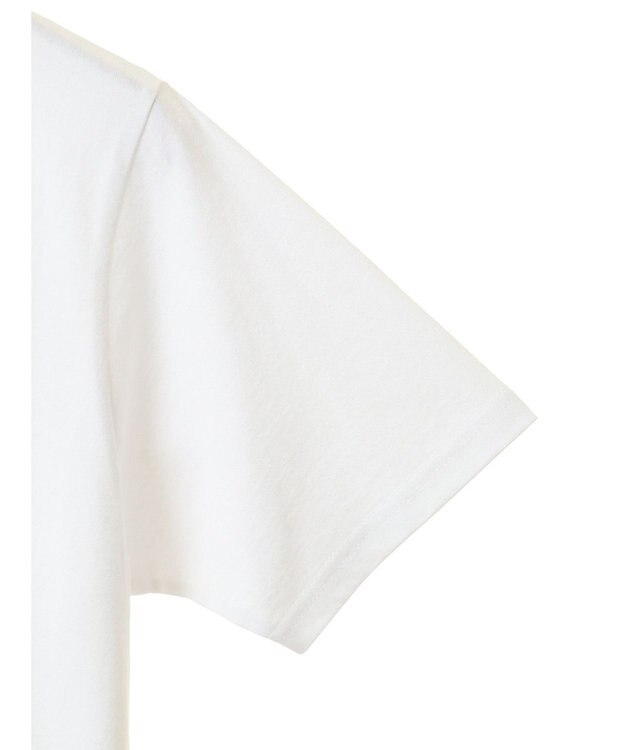 earth music&ecology 襟パール刺繍ロゴＴシャツ White