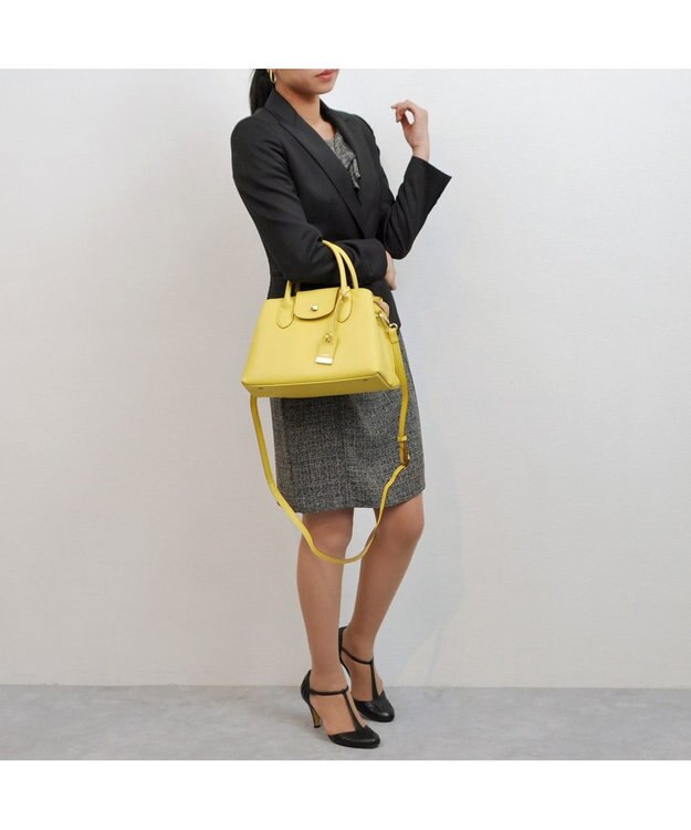 UNBILLION perche ゴートユーティリティヒネリかぶせトートS イエロー