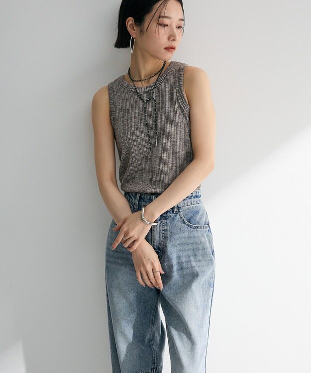 Green Parks メランジタンクトップ Brown