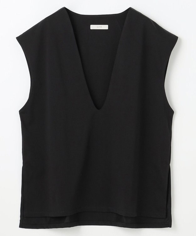 ANY L 【洗濯機可/接触冷感/UVカット】Ｖネックチュニック ブラック