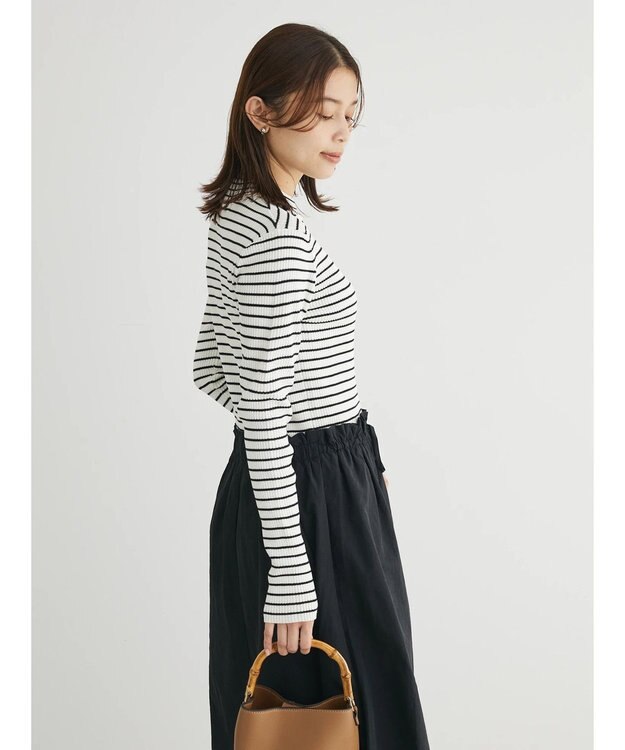 Green Parks ドッキングニットワンピース Black