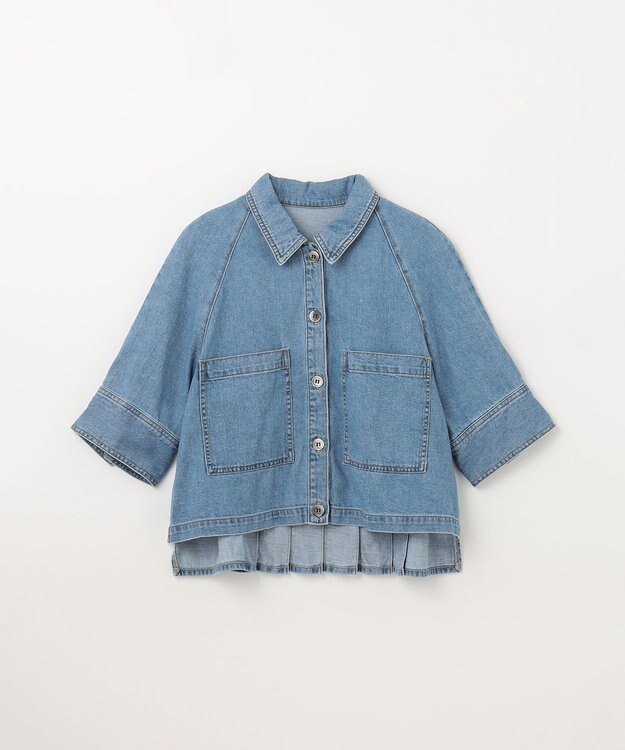 GRACE CONTINENTAL バックタックデニムシャツ インディゴ