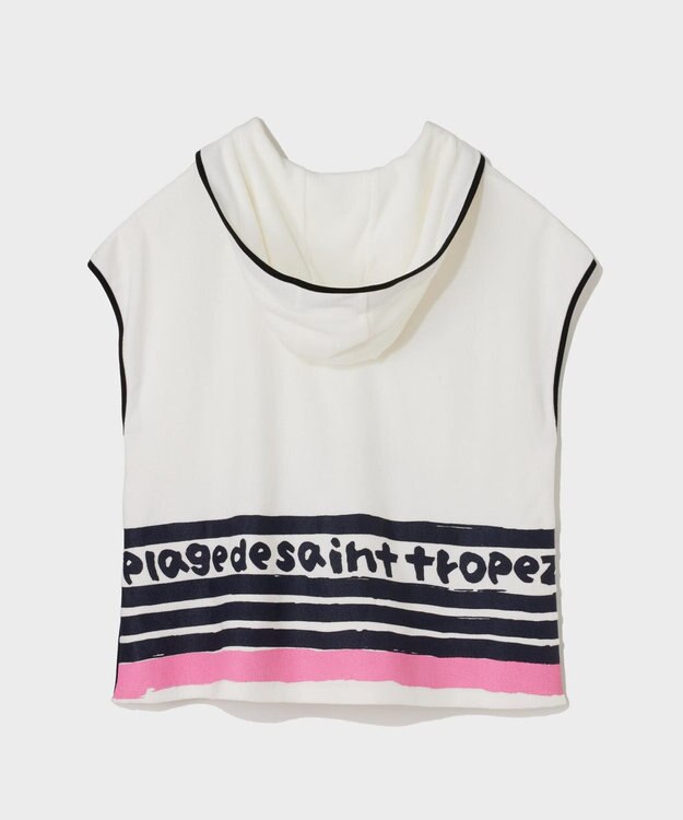 GRACE CONTINENTAL パイルポンチョフーディ ホワイト