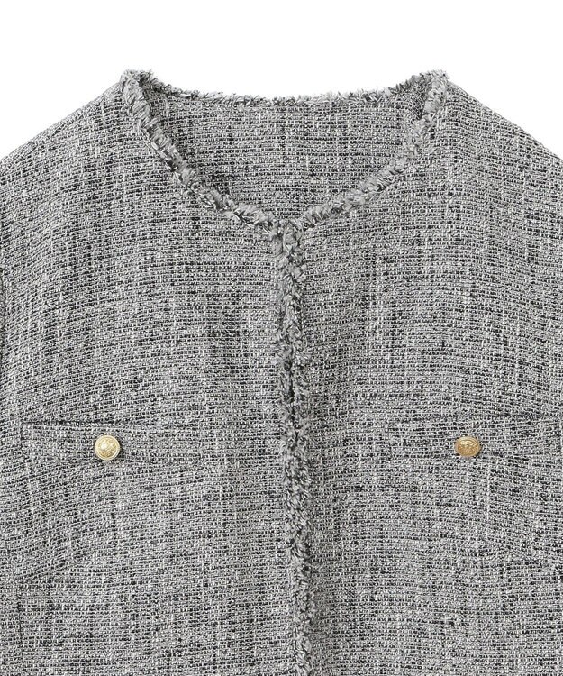 YECCA VECCA 金釦ツイードジャケット Mix