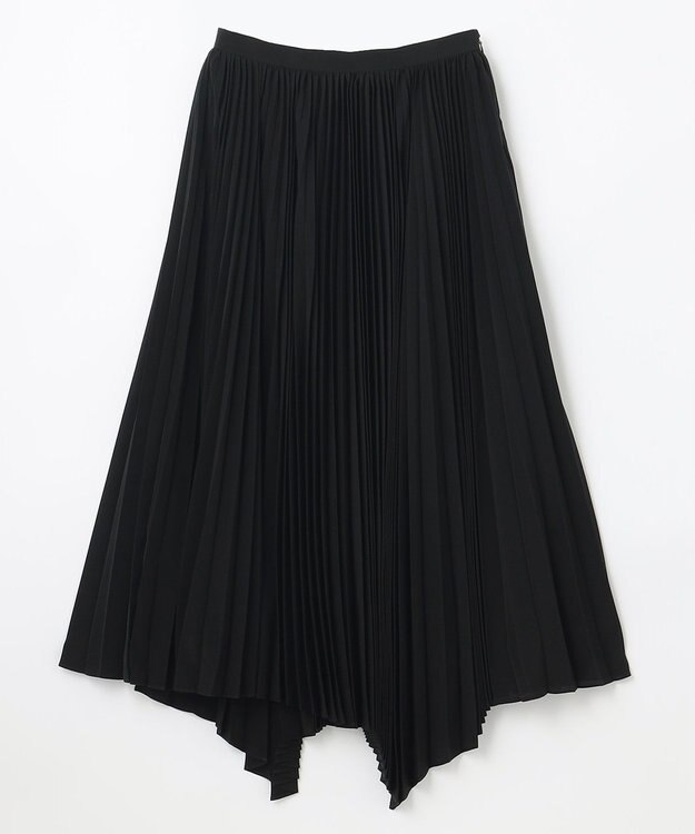 NAVE 【Nave　洗える】プリーツサテン スカート ブラック系