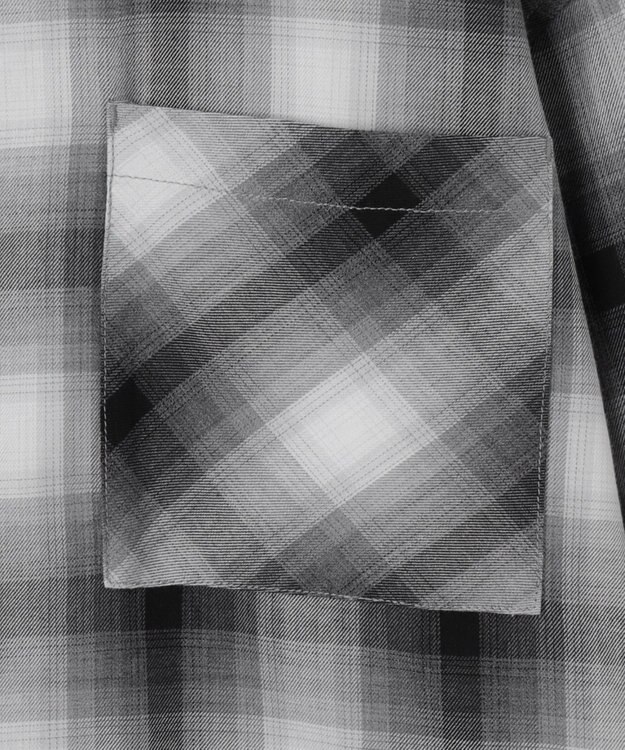 WEGO チェックBIGシャツ ブラック