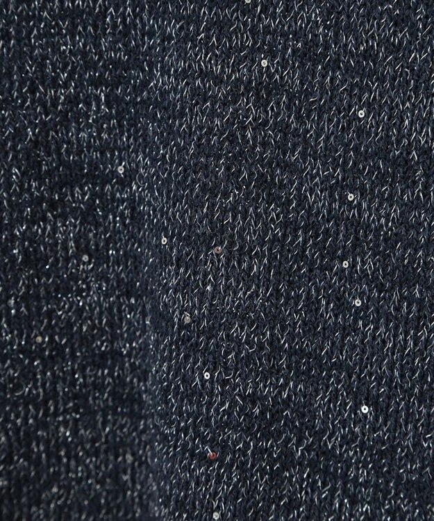 Green Parks ２ｗａｙ　スパンコールニットプルオーバー Navy