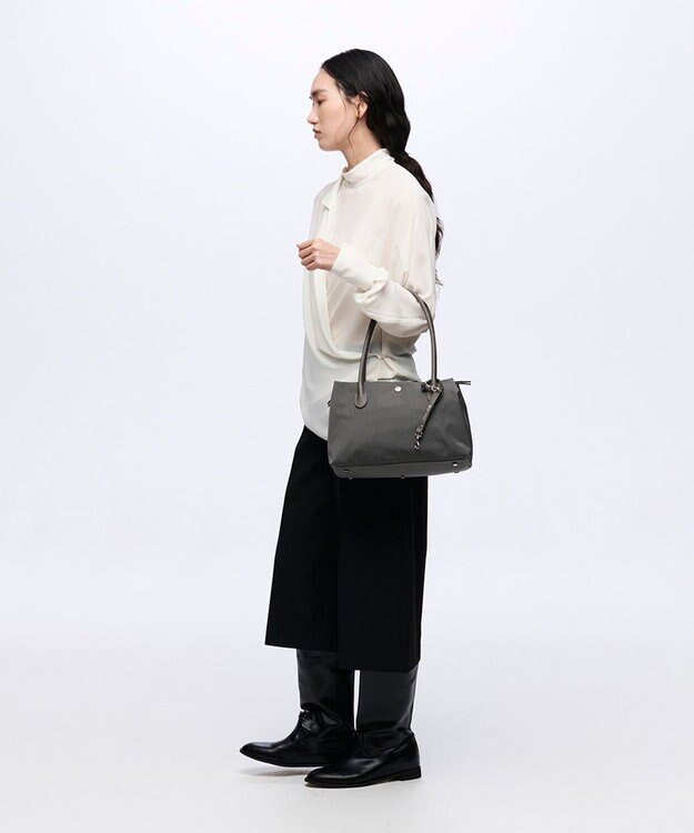 TOPKAPI 【Breath TOPKAPI】【新色追加】ALINE アライン ナイロン ボストン ミニ トートバッグ 軽量 / 肩掛け / 大容量 / 通勤 ダークグレー
