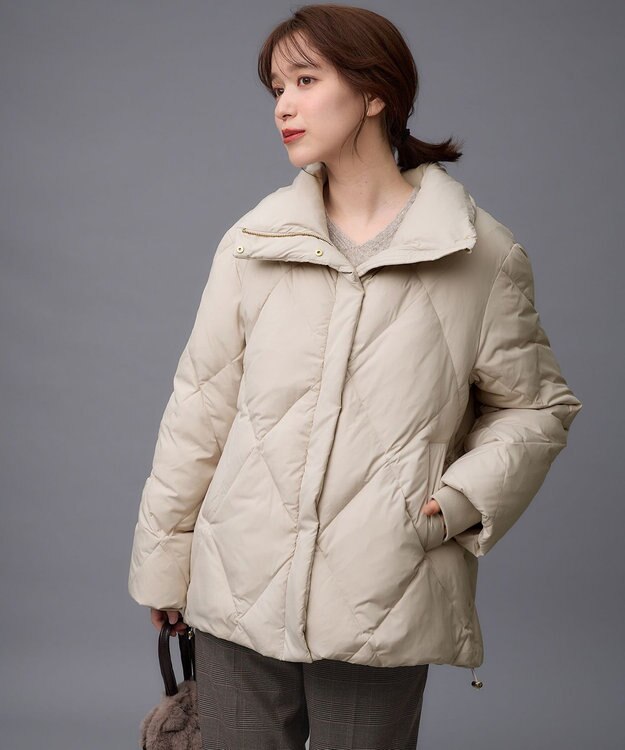 ANY L 【洗濯機可/撥水】ダイヤステッチキルトダウン エクリュ