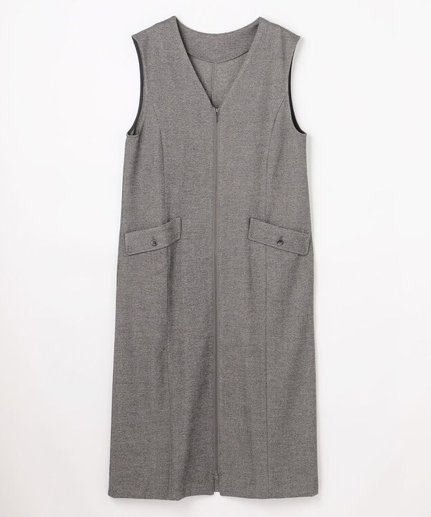 ANY 【2WAY/セットアップ可】ライトツイードジャンパースカート グレー