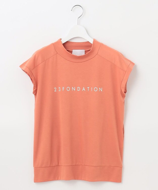 23区GOLF 【23Fondation/WOMEN】フレンチスリーブ ロゴトップス ピンク系