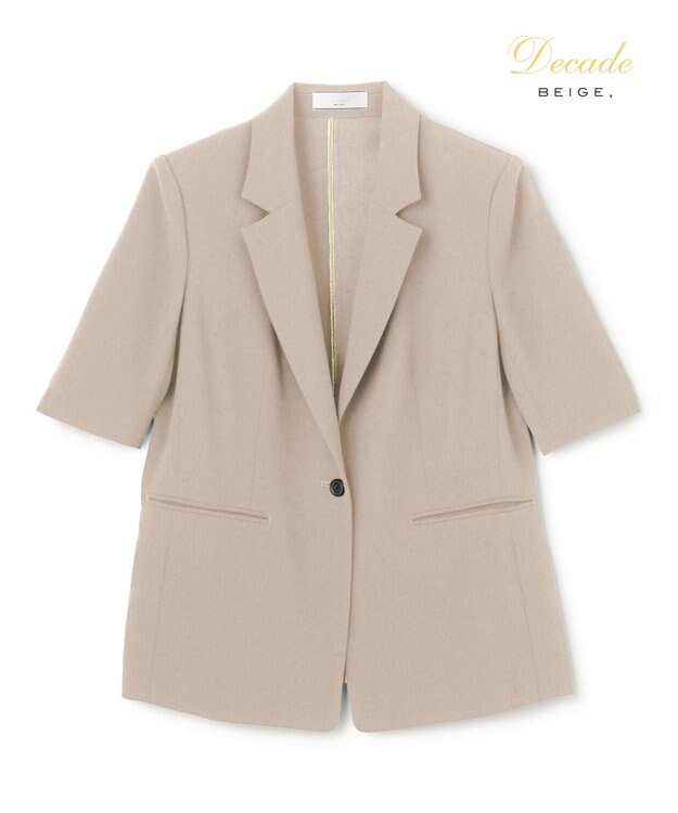 BEIGE， 【セットアップ対応】CINDY / ハーフスリーブジャケット Taupe