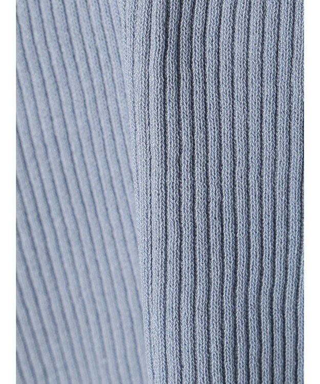 earth music&ecology リブコンパクトカーディガン Blue