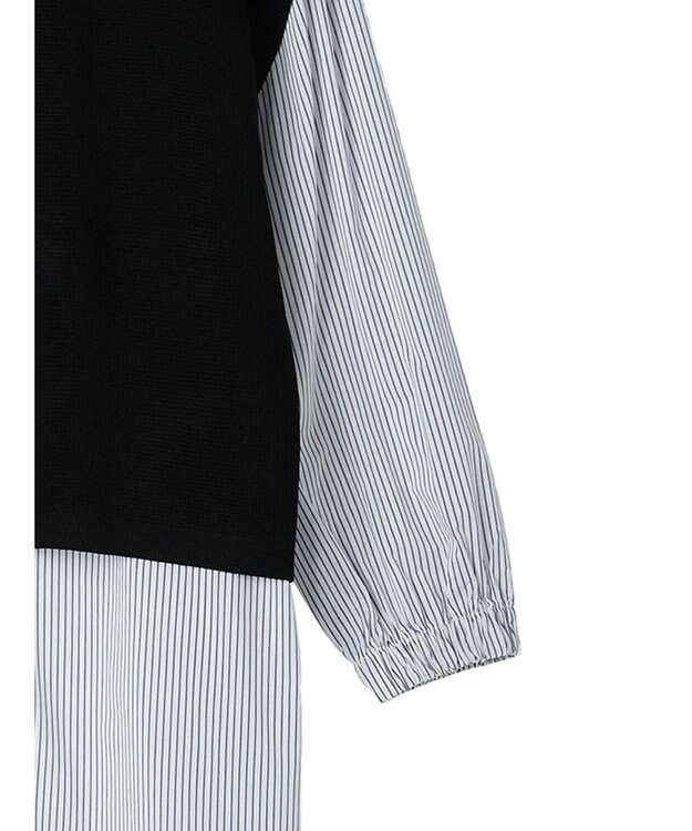 CRAFT STANDARD BOUTIQUE 【洗える】ニットベスト+シャツワンピース-SET Black