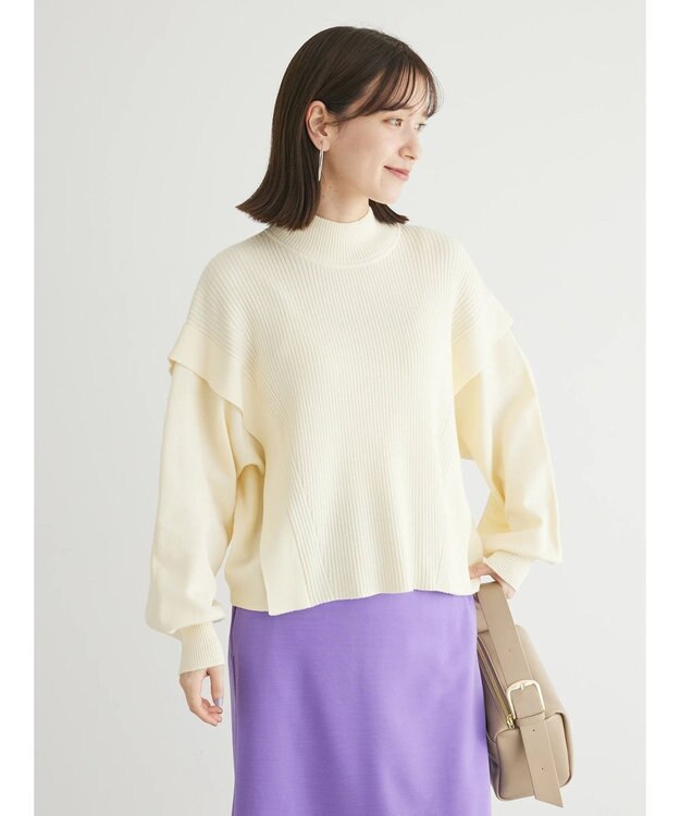 Green Parks ・ＥＬＥＮＣＡＲＥ　ＤＵＥ　ハイネックドルマンニット Ivory