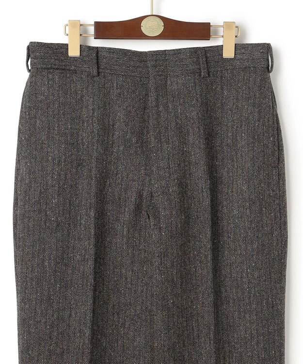 J.PRESS MEN 【J.PRESS ORIGINALS】Lambs Tweed New Piped Stem Slacks / Big Back Belt / Japan Made グレー系1