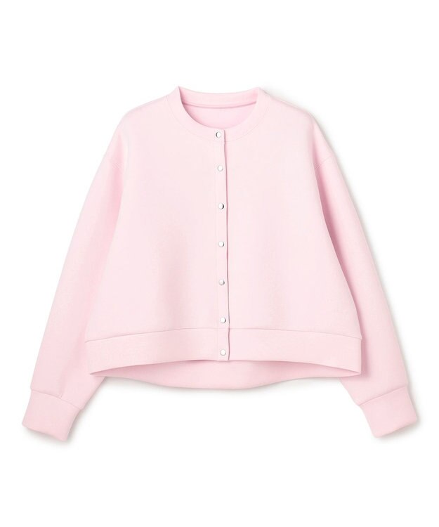 UNFILO L 【野呂佳代さん着用/新色追加】BEAUTY FORM JERSEY スナップカーディガン [NEW]ライトピンク