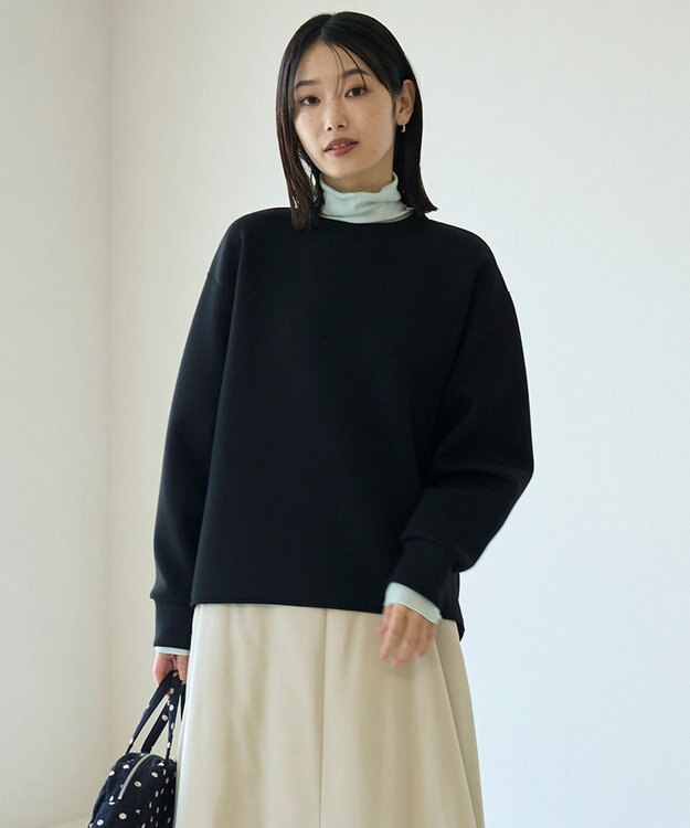 UNFILO L BEAUTY FORM JERSEY バックフォルム プルオーバー ブラック