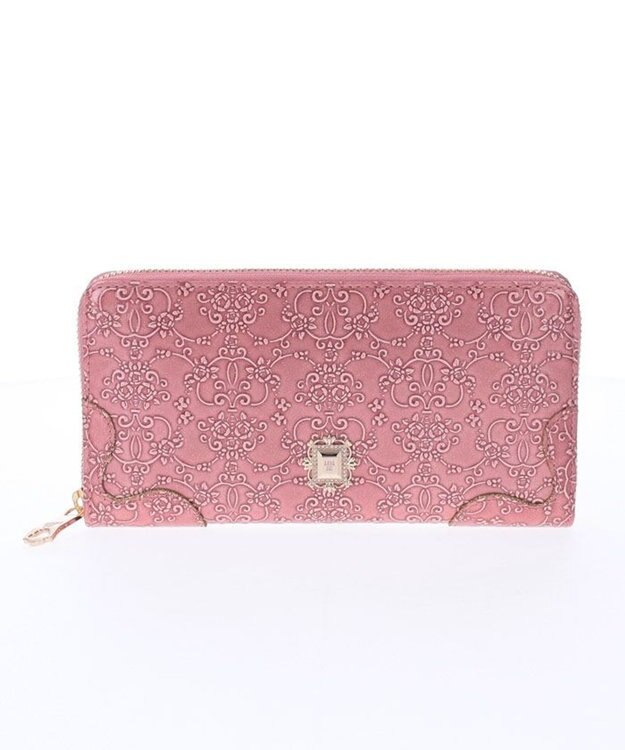 ANNA SUI ルーミー ラウンドファスナー長財布 ピンク