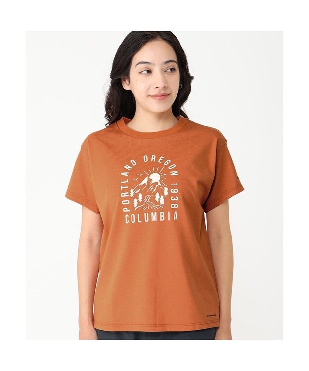 Columbia Columbia/ ウィメンズヤハラフォレストショートスリーブTシャツ /コロンビア Island Orange、Mountain Graphic