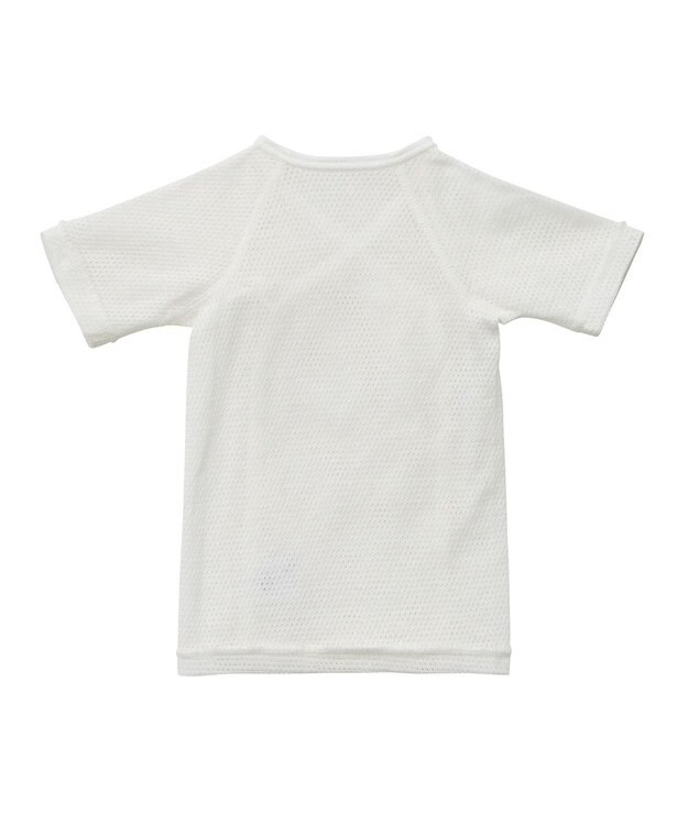 MIKI HOUSE HOT BISCUITS メッシュ天竺 短肌着 無地 白