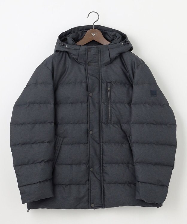 JOSEPH ABBOUD 【キングサイズ・撥水/軽量/防風/フード取り外し可/ダウン】インターレースカルゼ  ダウン ブルゾン ブルー系