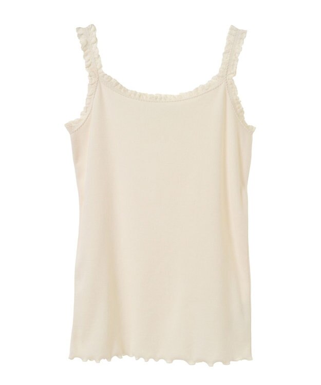 earth music&ecology フリルキャミ Ivory