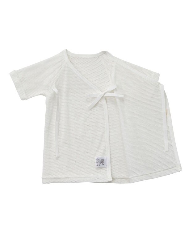 MIKI HOUSE HOT BISCUITS メッシュ天竺 短肌着 無地 白