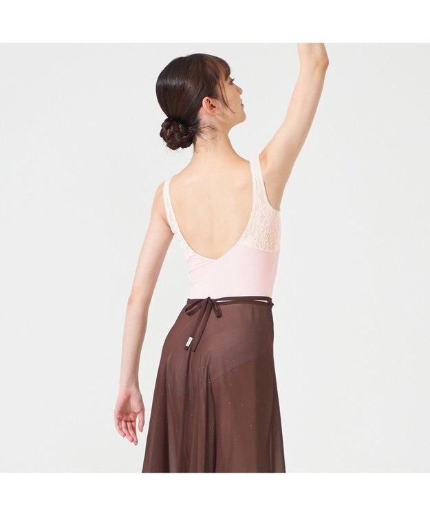 Chacott ◎【Nela ライン】ノースリーブレオタード ベビーピンク