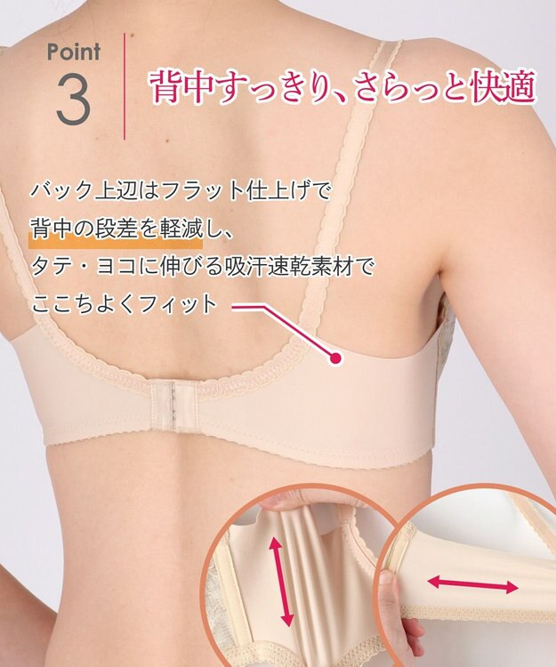 Wing ブラジャー バストとカップのすきまにフィット 自然にボリュームメイク ソフトなつけごこち 【スキマフィットブラ】 ブラ KB2367 ウイング／ワコール ベージュ