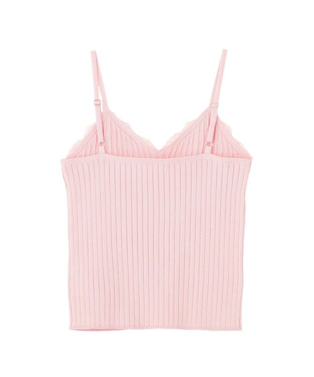 earth music&ecology レースリブキャミソール Pink