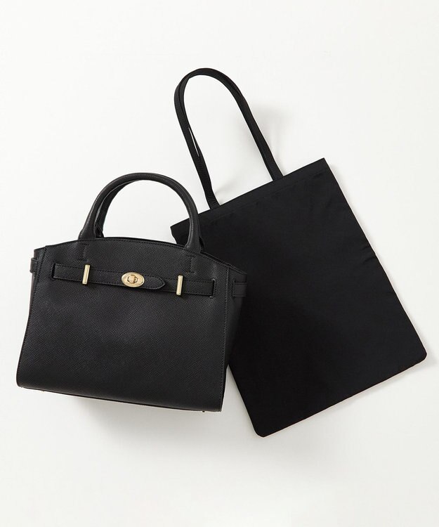 23区 オーバルキーベルト トートバッグ ブラック系