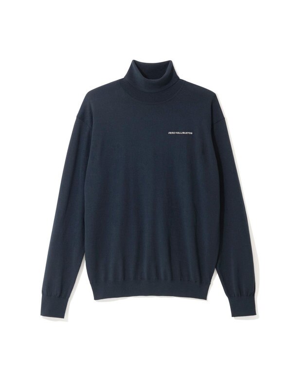 ZERO HALLIBURTON タートルネックニット ワンラインロゴver. ZHG-M5A4e 85117 ネイビー
