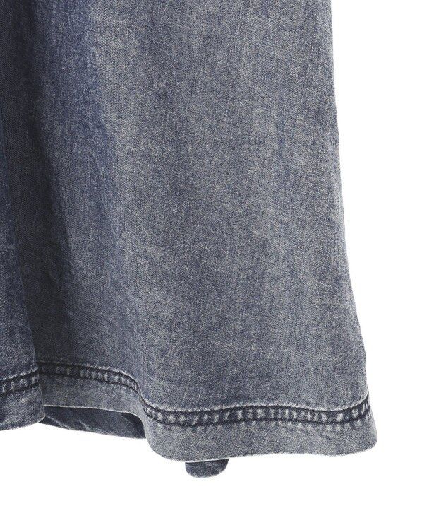 YECCA VECCA バイオ加工ヴィンテージデニムタックワンピース Indigo