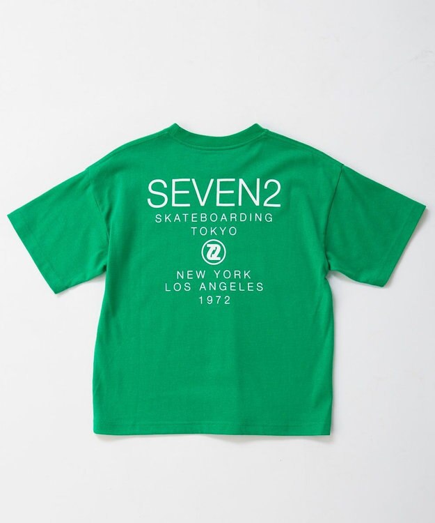 OP／FILA 【SEVEN2】バックプリントデザイン半袖Tシャツ グリーン