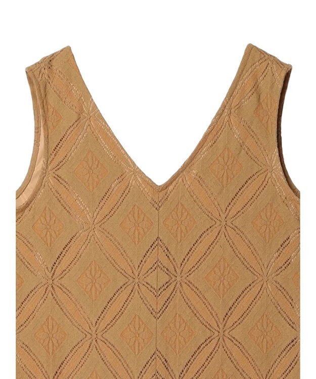 Green Parks クラシックレースロンパース Camel