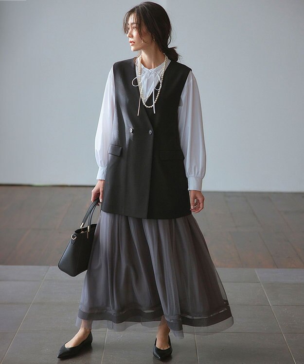 23区 【ご好評につき追加】2WAY パール ロング ネックレス ホワイト系