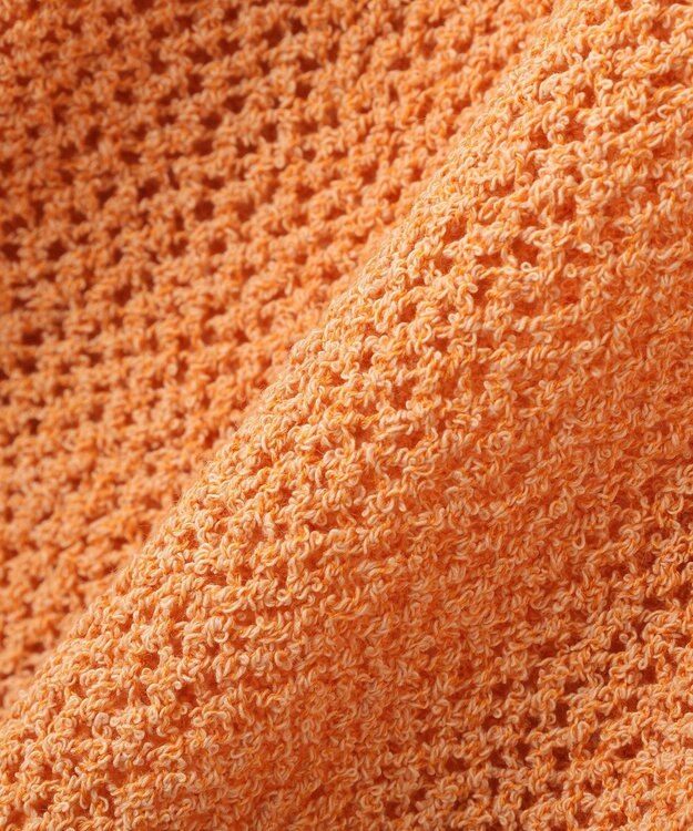 Green Parks サイドシャーリング透かし編みニットプルオーハ Orange