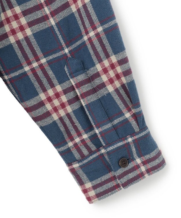 J.PRESS YORK STREET 【WOMEN】フランネル チェックシャツワンピース ブルー系3