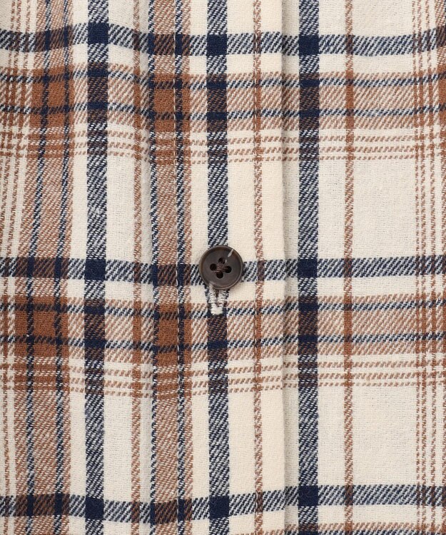 J.PRESS YORK STREET 【WOMEN】フランネル チェックシャツワンピース アイボリー系3